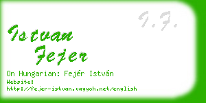 istvan fejer business card