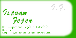 istvan fejer business card